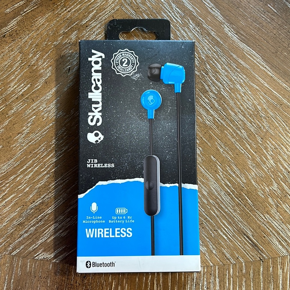 Skullcandy Bluetooth Wireless Blue Black Headphones
